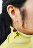 Glittery Dichro Dangle Earrings