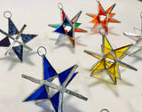 Moravian Star HANDMADE STAINED GLASS many colors avail.