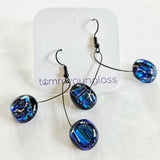 Glittery Dichro Dangle Earrings