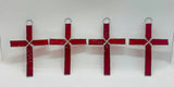 STAINED GLASS CRUCIFIX - HANDMADE - GORGEOUS CROSS