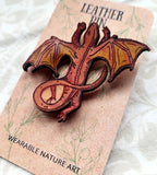 Dragon Leather Pin - Multiple Colors