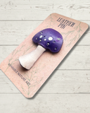 Spotted Mushroom Leather Pin
