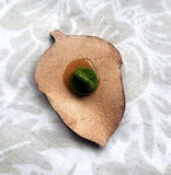 Acorn Leather Pin