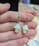 Uranium Glass Mushroom Earrings (Variety Pack!)
