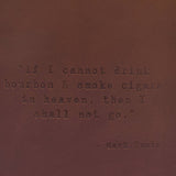 Mark Twain Quote Leather Flask