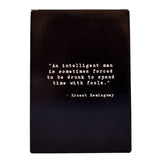 Ernest Hemingway Quote Leather Flask