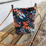 Hand-Embroidered Cotton Crossbody Phone Pouch  S5P288
