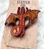 Dragon Leather Pin - Multiple Colors