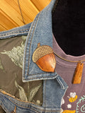 Acorn Leather Pin
