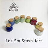 Spice Herb Stash Jars Ceramic Nug Jars Storage Jars w/ Corks