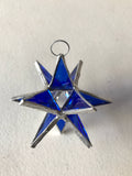 Moravian Star HANDMADE STAINED GLASS many colors avail.