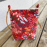 Hand-Embroidered Cotton Crossbody Phone Pouch  S5P288