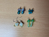 Uranium Glass Mushroom Earrings (Variety Pack!)