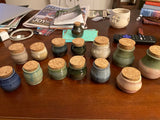 Spice Herb Stash Jars Ceramic Nug Jars Storage Jars w/ Corks