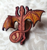 Dragon Leather Pin - Multiple Colors