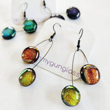 Glittery Dichro Dangle Earrings