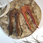 Handmade Two-Pronged Scarf or Hair Pin - Handturned Kentucky Hardwoods